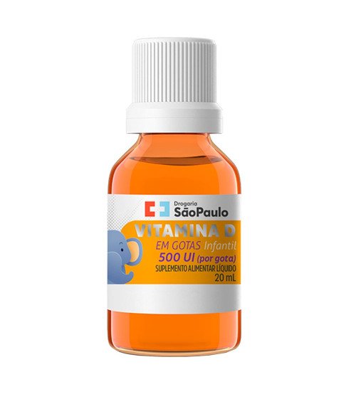 Vitamina D 500UI Drogarias São Paulo 20ml Vitamina D 500UI Drogarias São Paulo 20ml