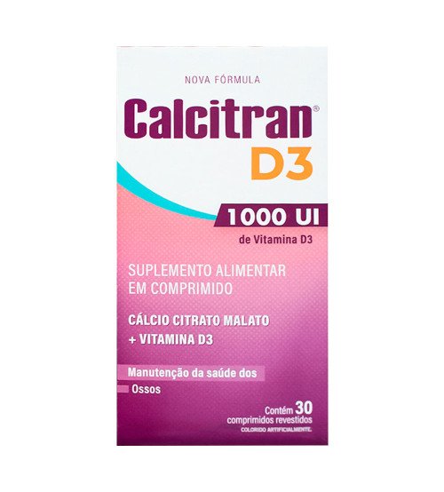 Suplemento Alimentar Calcitran D3 1000UI FQM 30 Comprimidos Suplemento Alimentar Calcitran D3 1000UI FQM 30 Comprimidos