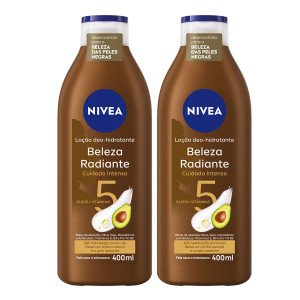 Kit Hidratante Desodorante Nivea Beleza Radiante Cuidado Intenso 2 Unidades de 400ml