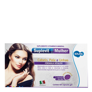 Suplemento Alimentar Suplevit Mulher EMS 60 Cápsulas